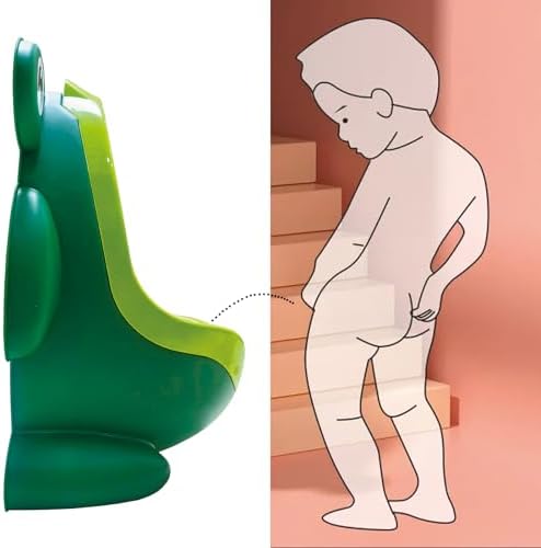 Green frog urinal for boys bathroom potty training