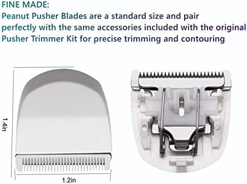 Snap on replacement blades for peanut hair clippers close up