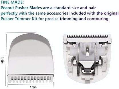 Snap on replacement blades for peanut hair clippers close up