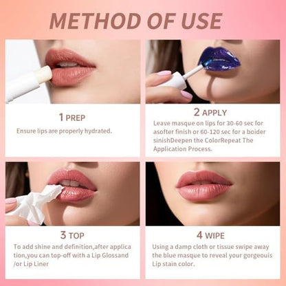 Lip Stain - Wipe-Off &Peel Off Lip Color | Waterproof, Long Lasting, Transfer-Resistant, Smudge-Proof Lip Tint | Easy Wipe Finish, High Pigment | All-Day Vibrant Kiss-Proof Lip Stain, muted rose beige - Image 6
