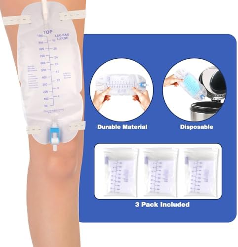Disposable urinary leg bag with secure tubing connection for daily use