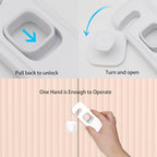 No-drill child safety lock for household freezers and ovens