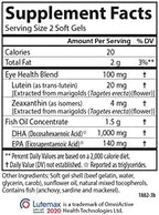 Carlson Super DHA Plus Lutein bottle side angle view