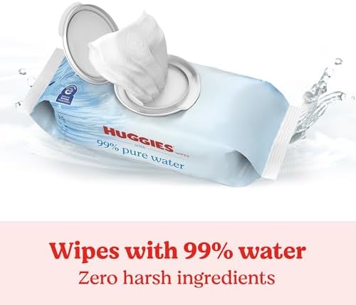 Huggies 99% Pure Water wipes packaging 504 count