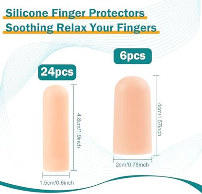 MoHern silicone fingertip protectors applied on fingers for embroidery and crafting