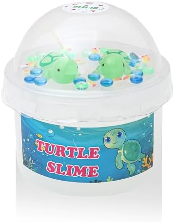 Haixforu clear glitter slime kit stored inside its airtight plastic storage container in a shaded area.