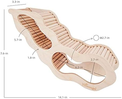Niteangel Hamster House w/Climbing Ladder for Hamsters Gerbils Mice or Similar-Sized Pets (Secret Peep Tunnel Hamster Hut) - Image 6