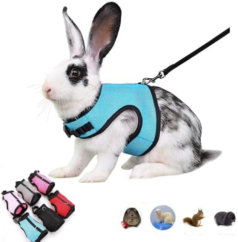 Weimostar breathable mesh rabbit vest harness with adjustable nylon straps.