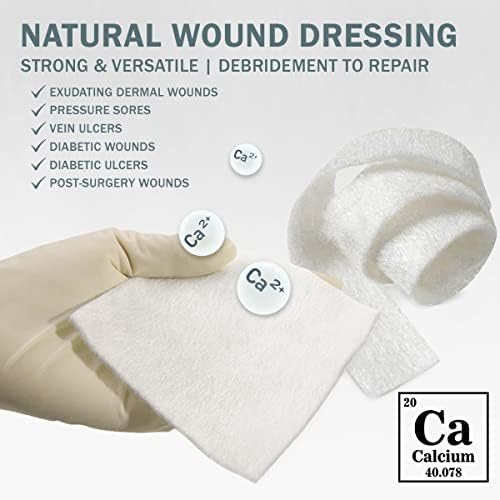 EVERLIT advanced wound care alginate dressing pad applied as a protective layer for ulcers and bed sores.