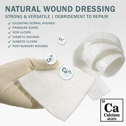 EVERLIT advanced wound care alginate dressing pad applied as a protective layer for ulcers and bed sores.