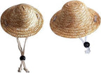Rosojodg novelty pet straw hat front view for small dogs