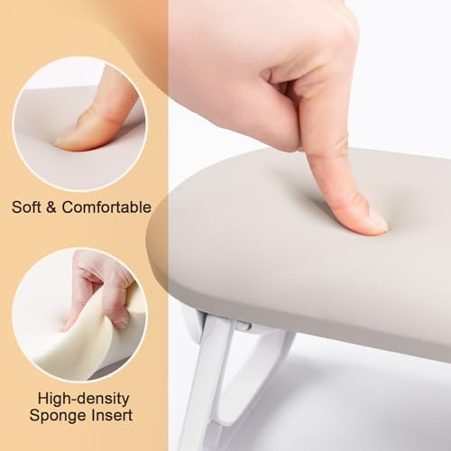 Close up of high quality PU leather nail arm rest material