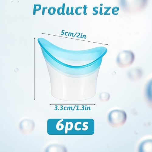 Ergonomic silicone eye cleaning cup showing the soft contoured edge for leak-proof use
