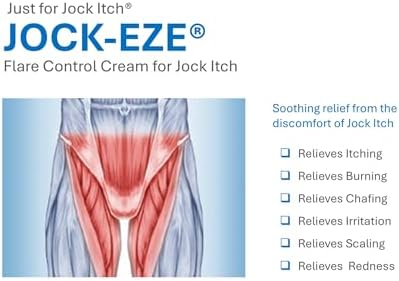 JOCK-EZE jock itch treatment cream tube displaying product directions and clotrimazole active ingredient details.
