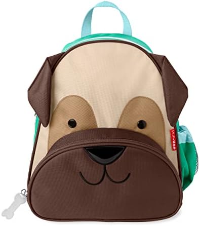 Skip Hop Pug toddler backpack showing padded shoulder straps