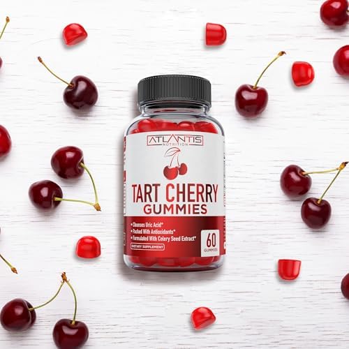Atlantis Nutrition Tart Cherry Gummies 60 count container overview