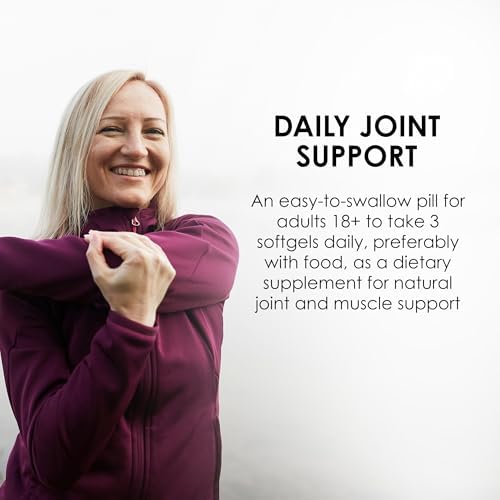 USA imported Mason Natural joint and muscle support softgels bottle angle display.