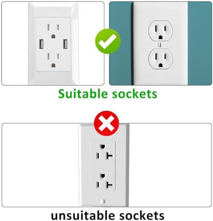 Side profile of Skrfren loose outlet fix in a standard socket