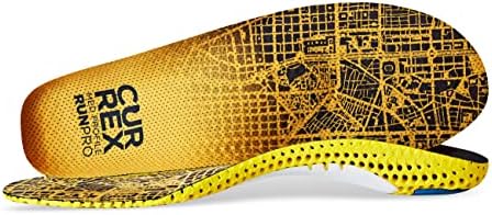 Currex RunPro heel view showing Poron cushioning and charcoal layer