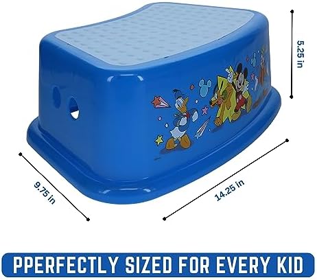 Authentic USA imported Disney Mickey Mouse potty seat and stepping stool packaging view