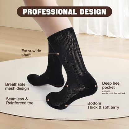 Side view of Kodal ankle support socks for neuropathy management