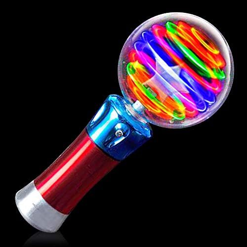 Kids playing with ArtCreativity light up wands in a dimly lit room