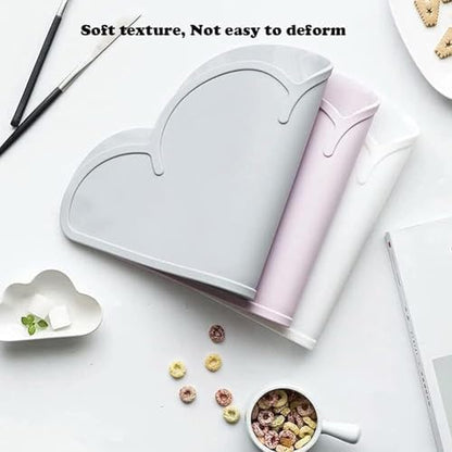 Love Dream Silicone Pet Feeding Mat White dishwasher safe