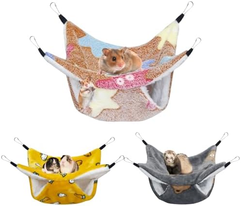 Yedsintu double layer guinea pig hammock for cage