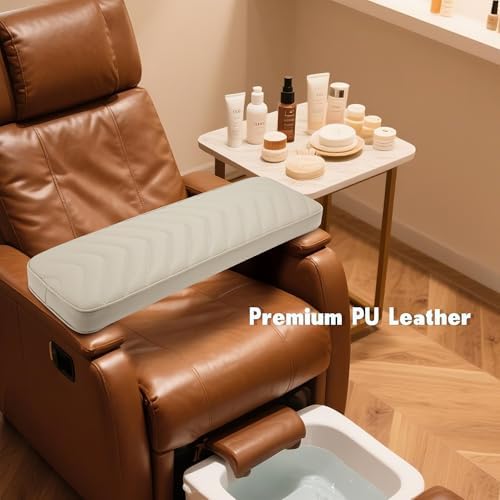 Side profile of Noval salon arm rest wooden core