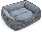 MIXJOY Dog Bed for Large Medium Small Dogs, Rectangle Washable Sleeping Puppy Bed, Soft Calming Cat Beds for Indoor Cats, Orthopedic Pet Sofa Bed, Anti-Slip Bottom with Multiple Size (20'', Grey) - Image 2