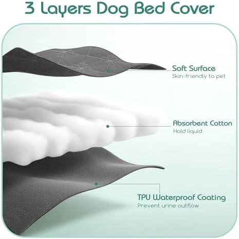 Close up view of Greatbond noiseless quilted pet sheet material.