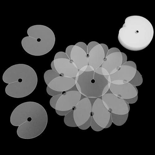 ZAAWUUT heat shield guards front view showing 50 pieces of circular single-hole templates for fusion hair extensions.
