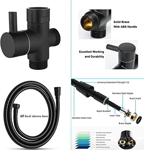 Wall mounted Belivor handheld bidet sprayer in modern bathroom