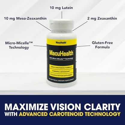Authentic Macuhealth Triple Carotenoid Formula side label