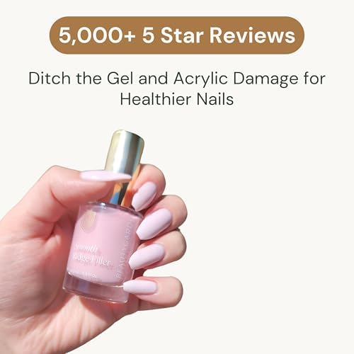 Smooth Rocket ridge filling base coat applied on an uneven fingernail surface