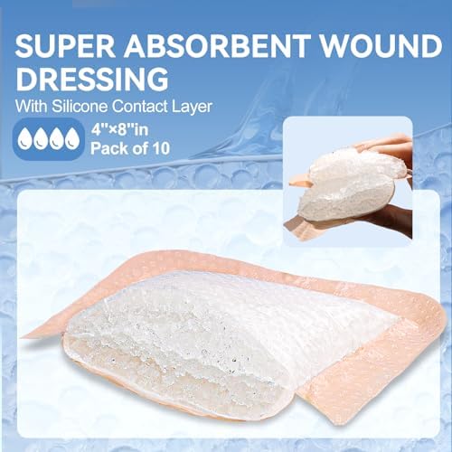 Niceful 4x8 inches silicone adhesive bandage application view for leg ulcers
