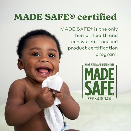 Back label view displaying certified safe ingredients and product features of Caboo wipes