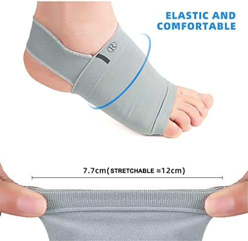 Close up of SEBS gel pad inside the metatarsal compression sleeve for flat foot support
