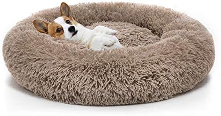 MIXJOY Orthopedic Dog Bed Comfortable Donut Cuddler Round Pet Beds Ultra Soft Washable Dog and Cat Cushion (20''/23''/30'') (23'', Brown) - Image 2