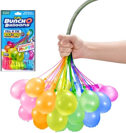 ZURU Bunch O Balloons connected to a garden hose showing rapid fill technology.