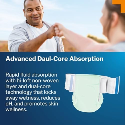Close up view of the secure elastic leg gathers on the McKesson adult diaper.