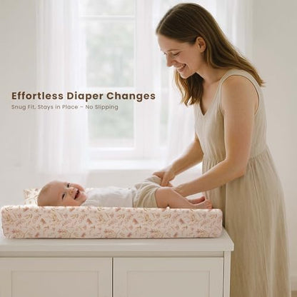 Konssy floral pattern baby girl and boy changing table cover assortment pack display