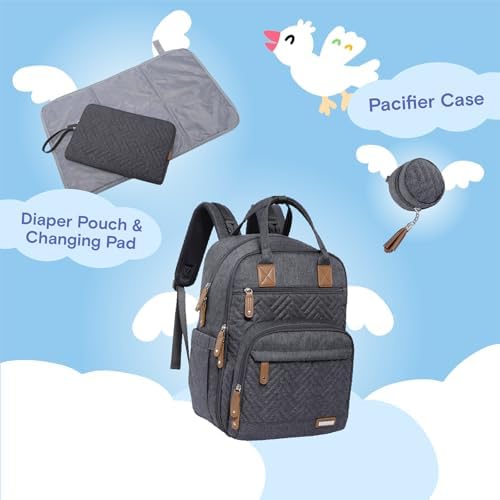 Iniuniu unisex baby backpack side pockets and bottle holders