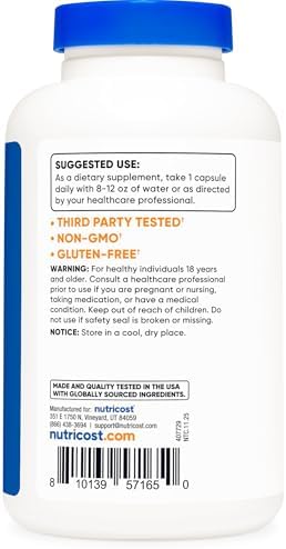 Nutricost third-party tested NAC made in GMP compliant facility