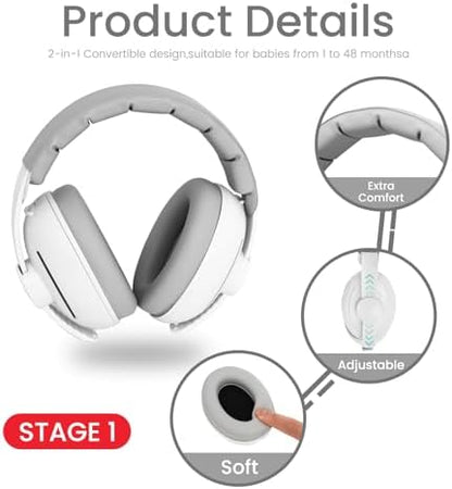 Detailed shot of soft ear cushions on Plantureco noise cancelling headphones.