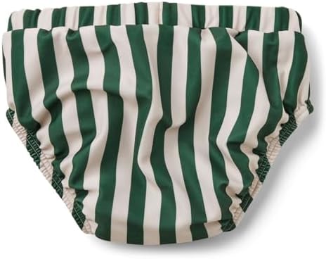 LDIOIF washable green and white stripe swim pants for toddlers