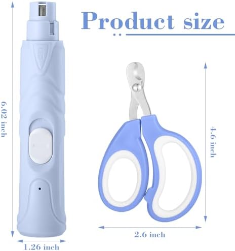 Rechargeable pet paw trimmer showing the three different sizing ports for small animals.