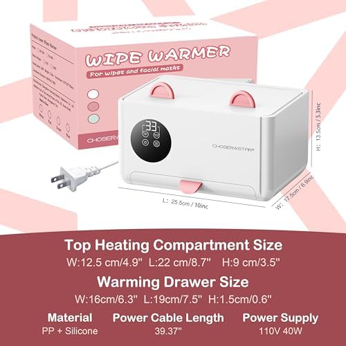 ChoserStar wipe warmer packaging and included accessories