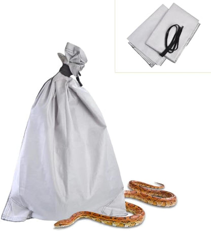 2 Pack Cloth Snake Reptile Bag with Bite Free Pouch Corner Drawstring for Capturing Moving Transporting Hunting Catching Snakes Reptiles to Vet or Travel - Image 1