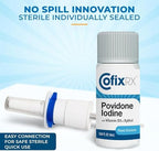 Side angle of three 10 milliliter nasal spray bottles